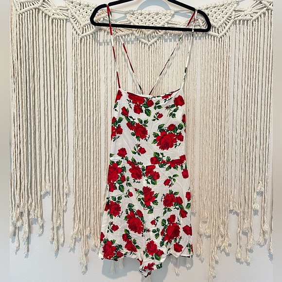 H&M Pants - NWOT H&M Divided Floral Rose Short Romper Size 14